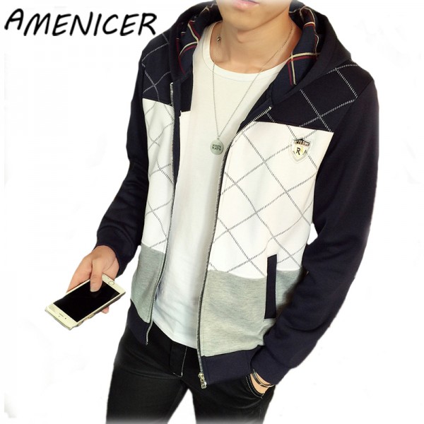 Mens Hoody Patchwork Hip Hop Men Fashion Zipper Tracksuit Hoodies And Sweatshirts Streetwear Fleece Dress Brand Clothing