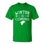 Mens Letter Printed Game of Thrones Winter Is Coming T-Shirt 2016 Summer Hip Hop Short Sleeve O-Neck Tee Fashion Streetwear Tops