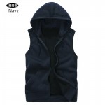 Mens Sleeveless Hoodies Fashion Casual Hooded Sweatshirt Men Hip Hop Hoodie Men's Sportswear High Quality 5 Color Size M-XXL A36