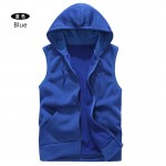 Mens Sleeveless Hoodies Fashion Casual Hooded Sweatshirt Men Hip Hop Hoodie Men's Sportswear High Quality 5 Color Size M-XXL A36