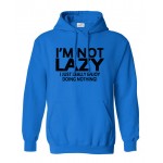 Mens sweatshirt I'M NOT LAZY - I JUST ENJOY DOING NOTHING Loose male long sleeve hooded fashion 2017 autumn winter funny hoodies