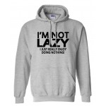 Mens sweatshirt I'M NOT LAZY - I JUST ENJOY DOING NOTHING Loose male long sleeve hooded fashion 2017 autumn winter funny hoodies