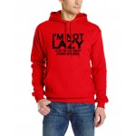 Mens sweatshirt I'M NOT LAZY - I JUST ENJOY DOING NOTHING Loose male long sleeve hooded fashion 2017 autumn winter funny hoodies