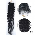 Micro Loop Hair Extensions Brazilian Virgin Remy Hair Curl 100s 20inch 50g Human Natural Hair Micro Rings Links Hair Extension