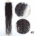 Micro Loop Hair Extensions Brazilian Virgin Remy Hair Curl 100s 20inch 50g Human Natural Hair Micro Rings Links Hair Extension