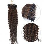 Micro Loop Hair Extensions Brazilian Virgin Remy Hair Curl 100s 20inch 50g Human Natural Hair Micro Rings Links Hair Extension