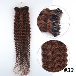 Micro Loop Hair Extensions Brazilian Virgin Remy Hair Curl 100s 20inch 50g Human Natural Hair Micro Rings Links Hair Extension