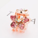 Mini Cute Crab For Hair Trendy Flower Butterfly ULET Hair Clip Rhinestone Claws Imitation Crystal Simulated Decorated  Metal