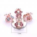 Mini Cute Crab For Hair Trendy Flower Butterfly ULET Hair Clip Rhinestone Claws Imitation Crystal Simulated Decorated  Metal