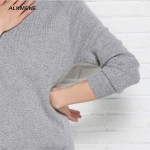 Mini women Cashmere sweater dress 2017 fashion irregular women knitted dress o-neck long sleeve women sweater dress with pockets