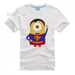 Minions Super Hero T-Shirt Cartoon Comic Superman Batman Captain America Spiderman Hulk Thor Movie T Shirts Tshirt Geek Tee