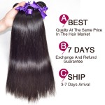 Mink Brazilian Virgin Hair Straight Human Hair 3 Bundles Brazilian Straight Virgin Hair Straight Brazilian Hair Weave Bundles