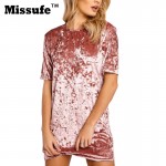 Missufe Ukraine 6 Colors Velvet Mini Dress Office Plus Size Casual Clothing Autumn Winter Sexy Evening Party Women's Dresses