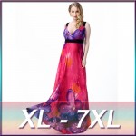 Moda Mujer 2018 Women Summer Bandage Boho Dress V Neck Backless Plus Size 7XL Floral Maxi Dress Vestidos largos de verano