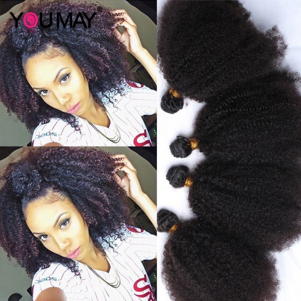 Mongolian Afro Kinky Curly Virgin Hair Style Kinky Curly Hair 4 Pcs Rosa Queen Hair Products Curly Weave Human Hair Extensions