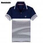 Mountainskin 2017 Summer Mens Casual Polos Cotton Short -Sleeve Slim Polo Shirts Turn-Down Collar England Style Men Polos, SA183