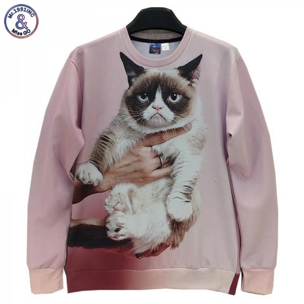 Mr.1991INC Animals printed Fashion 3d sweatshirt for men/women funny cat/panda/fox printed 3d hoodies Spring Autumn jacket