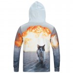 Mr.1991INC Autumn Winter Fashion Cap Hoodies Men Long Sleeve Pullovers Print  Sand Cat Casual Hoody 3d lovely Sweatshirt