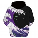 Mr.1991INC Autumn Winter Fashion Men/Women Hoodies Hooded With Hat Print Sea Waves Thin Style 3d Sweatshirts