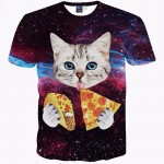 Mr.1991INC Cats T-shirt Men/Women 3d Print Meow Star Cat Hip Hop Cartoon TShirts Summer Tops Tees Fashion 3d shirts