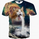 Mr.1991INC Cats T-shirt Men/Women 3d Print Meow Star Cat Hip Hop Cartoon TShirts Summer Tops Tees Fashion 3d shirts