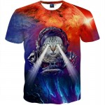 Mr.1991INC Cats T-shirt Men/Women 3d Print Meow Star Cat Hip Hop Cartoon TShirts Summer Tops Tees Fashion 3d shirts