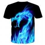 Mr.1991INC Cool T-shirt Men/Women 3d Tshirt Print Blue Fire Snake Short Sleeve Summer Tops Tees T shirt Fashion