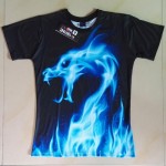 Mr.1991INC Cool T-shirt Men/Women 3d Tshirt Print Blue Fire Snake Short Sleeve Summer Tops Tees T shirt Fashion