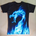 Mr.1991INC Cool T-shirt Men/Women 3d Tshirt Print Blue Fire Snake Short Sleeve Summer Tops Tees T shirt Fashion