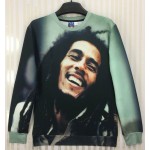 Mr.1991INC Fashion music style Men's 3d sweatshirts tops print Musician Bob Marley slim casual hip hop hoodies pullovers