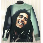 Mr.1991INC Fashion music style Men's 3d sweatshirts tops print Musician Bob Marley slim casual hip hop hoodies pullovers