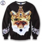 Mr.1991INC Golden wolf 3d sweatshirt men's autumn tops casual animals print hoodies slim sudaderas Asia size S-XL