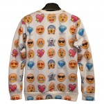 Mr.1991INC Harajuku 3d sweatshirts Men/women's hoodies printed many  small face fashion thin 3d emoji sweatshirts