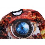 Mr.1991INC Hot sale Fashion sweatshirts 3d print machinery watch men/women's creative big eyes casual hoodies lovely pullover