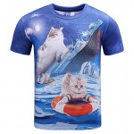 Mr.1991INC Impression style men/women 3d T-shirt printing watercolor lion animals summer cool slim t shirt tops tees Asia size