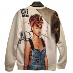 Mr.1991INC Men/women 3d sweatshirts print Sexy woman Rihanna Smoking Beauty casual hoodies 3d sudaderas clothing HipHOP W197