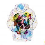 Mr.1991INC Men/women Hooded Hoodies 3d Print Butterfly Skulls Autumn Winter Fleece Zipper Sweatshirts With Cap Outer Hoody Tops