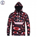 Mr.1991INC New Arrivals Men/women Cap Hoodies Hooded 3d Print Many Eyes Autumn Winter Thin Hoody Cartoon 3d Sweatshirts