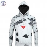 Mr.1991INC New Fashion Men's Long Sleeve 3d Hoodies With Cap Print Poker Casual lovely Hoody Autumn Winter Sweatshirts