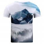 Mr.1991INC New Fashion Men/women 3d t-shirt print forest double snow wolf summer tees shirt tops tees plus size t-shirt