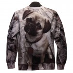 Mr.1991INC New Women/Men print Pug Dog 3D hoodies Pullovers casual 3d sweatshirts tops Asia S/M/L/XL