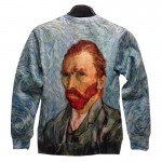 Mr.1991INC New fashion brand Women/men's 3d sweatshirts designer Oil printing Van Gogh Figure Funny 3D hoodies tops