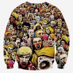 Mr.1991INC New fashion men skull 3d sweatshirt printed zombies hoodies autumn tops 3d punk long sleeve pullovers clothing tops