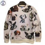 Mr.1991INC New fashion men/women 3d hoodies Funny printed dogs sudaderas hombre Moletom jacket tops W244