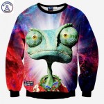 Mr.1991INC New hoodies men/women's tops clothes funny print big eyes animals red lightning printing 3d sweatshirts