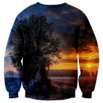 Mr.1991INC Nightfall Tree Hoodies Men/Women Sweatshirt 3d Print Beautiful Sunset Glow Unisex Hoodies Fashion Pullover