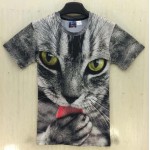 Mr.1991INC Summer tops tees men/boy t-shirt funny print  cat 3d t shirt animals fashion short sleeve tshirts 5835