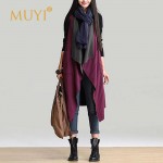 Multi Purpose Vests Women Streetwear Girl Vintage Vestidos Sleeveless Long Outerwear Casual Costume Brand Dress Female coats