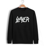 Music Band Slayer Letter Logo Print Sweatshirt Black Male Autumn Winter Sweatshirts Mens Clothing Printed Punk Hippie