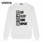 Music DJ Dimitri Vegas Fleece Hoodies Sweatshirt Men Letters Printed Eat Sleep Smash Repeat Cotton Plus Size